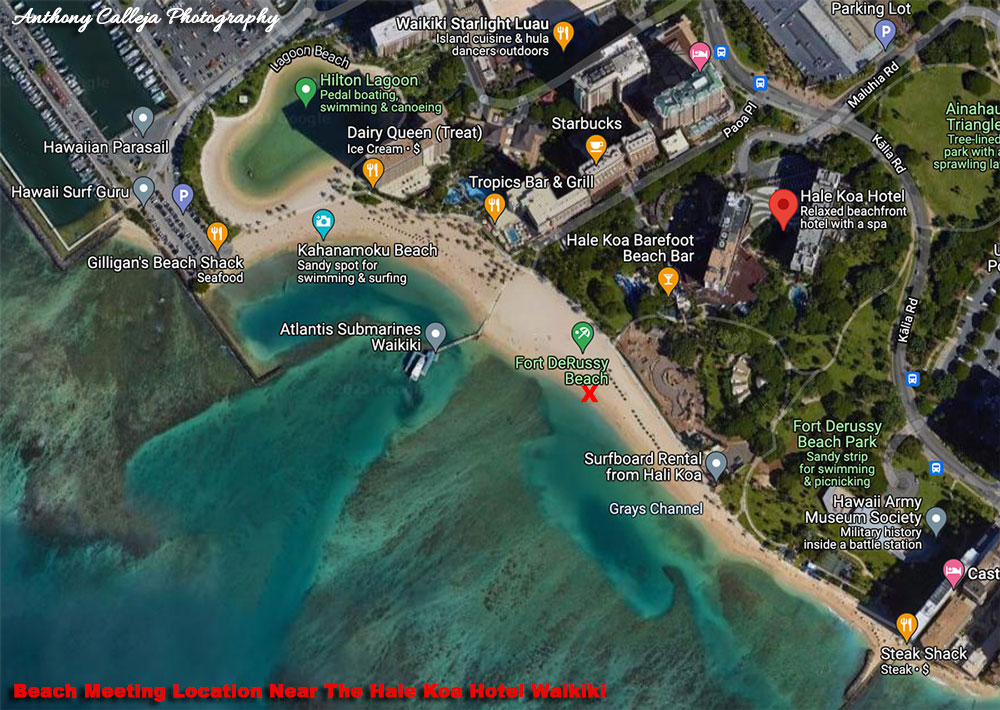 Beach Meeting Location Near The Hale Koa Hotel Waikiki