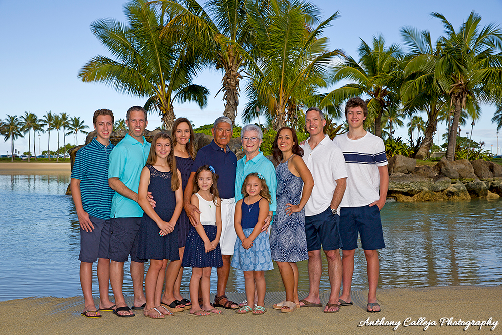 Family Portrait - Lagoon near the Hilton Hawaiian Village, Honolulu, Oahu, Hawaii