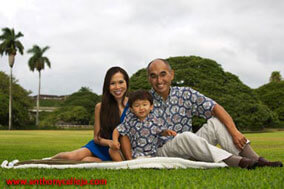 Oahu Family Portrait Moanalua Gardens Honolulu Hawaii