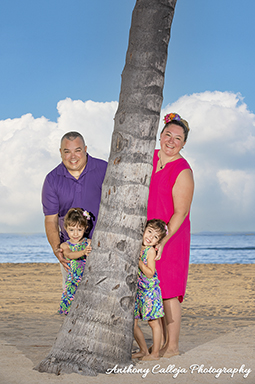Fun, beach family Portrait photography at Waikiki Beach, Honolulu