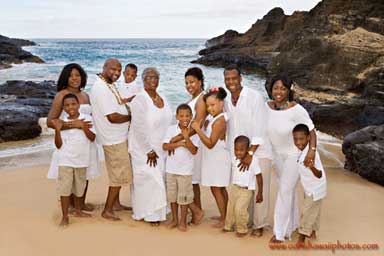 Oahu Group Family Vacation Portrait