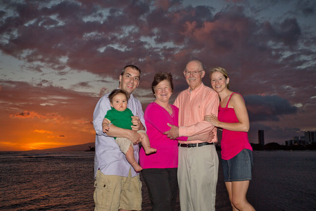 Magic Island, Family Portrait at Sunset