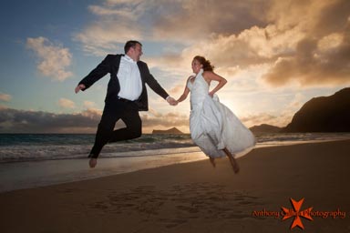 Wedding Beach Jump Shots