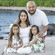 Early Morning Family Portrait Photography at Secret Beach, KoOlina, Oahu, Hawaii
