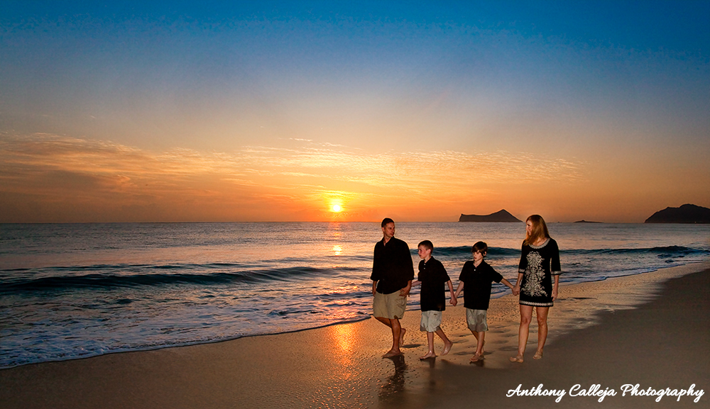 Oahu Sunrise Family Photography - Waimanalo Beach, Oahu, Hawaii