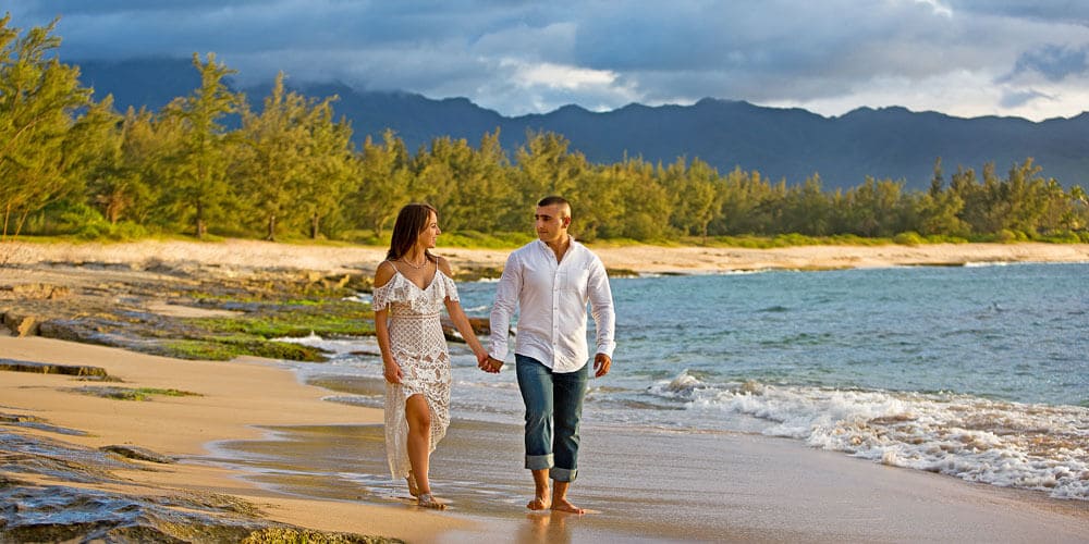 North Shore Engagement Photography - Papailoa Beach, Oahu