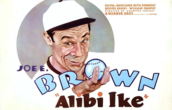 Alibi Ike: With his job on the line, Chicago Cubs manager Cap (William Frawley) needs to turn around his lackluster team fast -- especially since nothing less than the pennant will keep him employed. Fortunately for Cap, rookie pitcher Frank "Ike" Farrell (Joe E. Brown) has just the talent to pull up the fledgling team. However, Ike always has an excuse or a lie handy for every problem -- and the real trouble comes when a group of gamblers look to fix the Cubs' games, and Ike is their main target.
