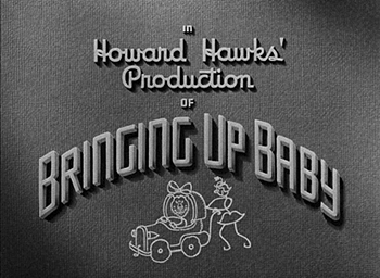 Bringing Up Baby: Harried paleontologist David Huxley (Cary Grant) has to make a good impression on society matron Mrs. Random (May Robson), who is considering donating one million dollars to his museum. On the day before his wedding, Huxley meets Mrs. Random's high-spirited young niece, Susan Vance (Katharine Hepburn), a madcap adventuress who immediately falls for the straitlaced scientist. The ever-growing chaos -- including a missing dinosaur bone and a pet leopard -- threatens to swallow him whole.