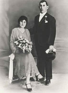 Wedding portrait of my father's sister Maria Calleja and Carmelo Gauci.