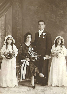 Wedding portrait of my father's brother Carmelo Calleja and Maria Consiglia.
