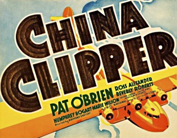 China Clipper: Based on the true story of the creation of Pan American Airways, this movie follows Dave Logan (Pat O'Brien), an aspiring entrepreneur with big ideas. Inspired by the recent success of aviator Charles Lindbergh, Logan is convinced that an airline that regularly crosses the Pacific Ocean could be a huge success. Undeterred by his fretful wife, Jean (Beverly Roberts), Logan teams with his engineer father (Henry B. Walthall) and an intrepid pilot, Hap (Humphrey Bogart), to make his dream a reality. 1936