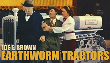 Earthworm Tractors: A salesman tries to sell tractors to an old-fashioned lumberman, despite the man being opposed to tractors of any kind. The daughter of the lumberman encourages the salesman, so he pulls out all stops to sell the tractors and win the woman's love.