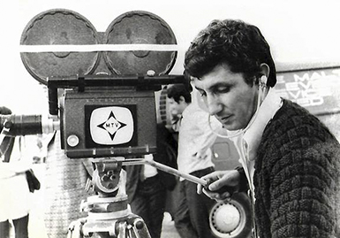 Photo of Larry Calleja behind the camera for MTV Malta Television Circa 1978