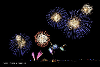 Photo of fireworks over Mosta Malta by Victor Caruana