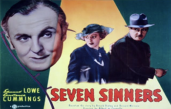 Seven Sinners: An American detective in London investigates a series of deadly train wrecks. (1936)