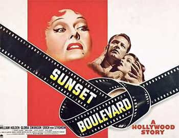 Sunset Boulevard: An aging silent film queen refuses to accept that her stardom has ended. She hires a young screenwriter to help set up her movie comeback. The screenwriter believes he can manipulate her, but he soon finds out he is wrong. The screenwriters ambivalence about their relationship and her unwillingness to let go leads to a situation of violence, madness, and death. (1950)