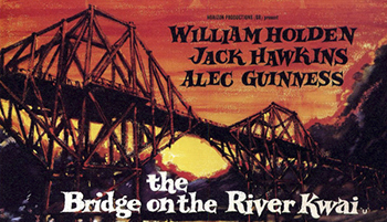 The Bridge on the River Kwai: British POWs are ordered by their Japanese captors to construct a bridge of strategic importance and are happy to sabotage and delay the progress until their commanding officers orders them to continue the work unhindered to its completion, but are his actions tantamount to collaborating with the enemy?