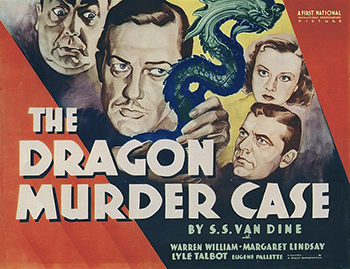 The Dragon Murder Case: Detective Philo Vance (Warren William) investigates the mysterious murder of Monty Montague (George Meeker) at the family home of his fiancée, Bernice Stamm (Margaret Lindsay). After diving into a murky swimming pool with Bernice's brother, Rudolph (Robert Barrat), Monty failed to surface, but his body was not found when the pool was drained. Following odd markings on the pool bottom, Vance locates the body in a sink hole, but the coroner finds that there is no water in the victim's lungs. [1934]