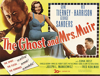 The Ghost and Mrs. Muir: The Ghost and Mrs. Muir is a 1947 American supernatural romantic fantasy film starring Gene Tierney and Rex Harrison. (1947)