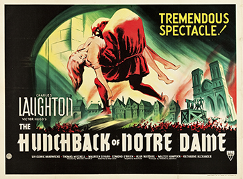 The Hunchback of Notre Dame In 15th-century France, the evil archdeacon of Notre Dame is Claude Frollo (Sir Cedric Hardwicke). Under his command is a deformed hunchback, Quasimodo (Charles Laughton), who is instructed to capture the Gypsy Esmeralda (Maureen O'Hara), the object of Frollo's unrequited lust. Phoebus (Alan Marshal), the man Esmeralda loves, rescues her Phoebus (Alan Marshal), but she is framed for his murder, setting the stage for a gripping confrontation between Frollo and Quasimodo. (1939)