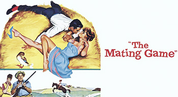 The Mating Game: Uptight IRS man Lorenzo Charlton (Tony Randall) is ordered to investigate rural rancher Pop Larkin (Paul Douglas), who is significantly in debt to the government. Lorenzo arrives in the country and is shocked to discover that Pop and his family are so oblivious to financial concerns they haven't ever bothered to do their taxes. Some moonshine, however, and Pop's lovely daughter, Mariette (Debbie Reynolds), help Lorenzo learn to relax, and he decides to help the Larkins' find a legal loophole. (1959)