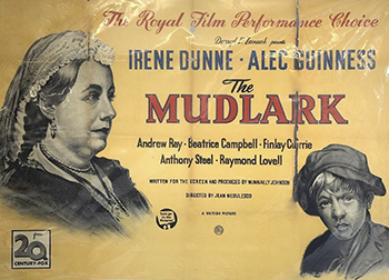 The Mudlark: Set in Victorian London, where young `mudlark' Wheeler makes his living scavenging in the Thames' mud. There he finds a cameo depicting the Queen. So taken is he by her beauty, he's determined to see her but she is in seclusion at Windsor, in mourning for Albert, despite the pleadings of Disraeli. Wheeler, determined to see her, sneaks into the castle and meets the Queen, who finally understands what she means to her people. (1950)