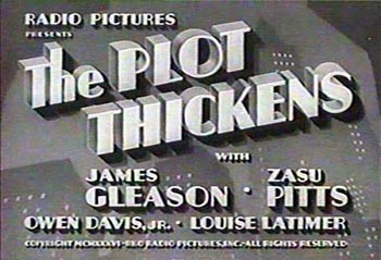 The Plot Thickens: New York schoolmarm Hildegarde Withers (ZaSu Pitts) and her detective boyfriend (James Gleason) find art behind murder.