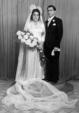 Wedding portrait of my mother's brother Rosario "Zaru" Caruana and Barbara Mifsud
